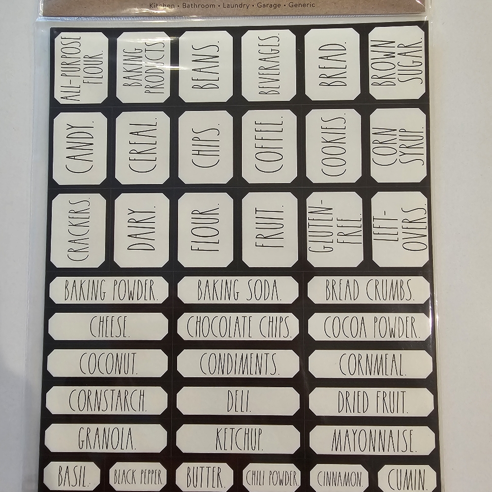 Rae Dunn Pantry Labels